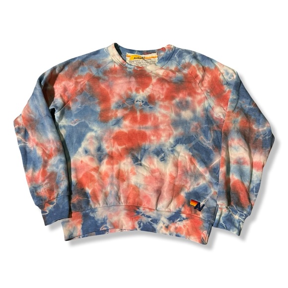 Aviator Nation Red and Blue Crewneck Sweater - Picture 1 of 7